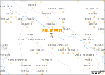 map of Bălineşti