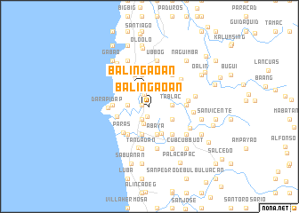 map of Balingaoan