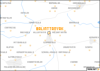 map of Bálinttanyák