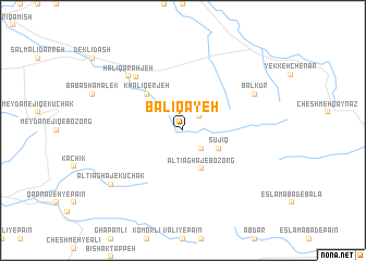 map of Bālī Qāyeh