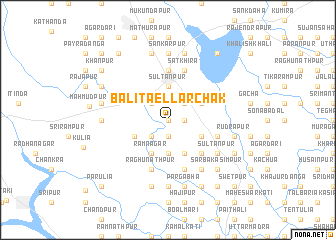 map of Bālitāellār Chak