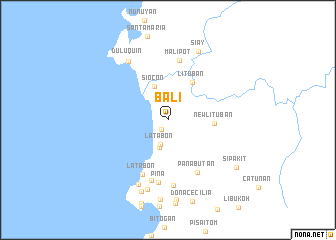 map of Bali