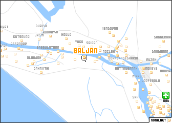 map of Baljān