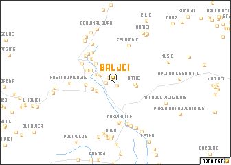 map of Baljci