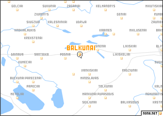 map of Balkūnai