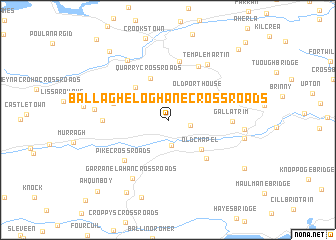 map of Ballagheloghane Cross Roads