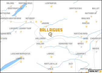 map of Ballaigues