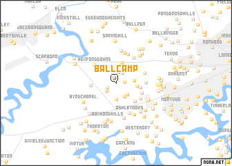 map of Ball Camp