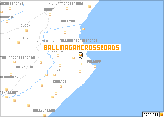 map of Ballinagam Cross Roads