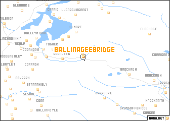 map of Ballinagee Bridge