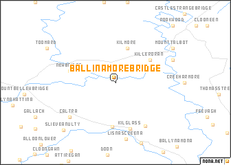 map of Ballinamore Bridge