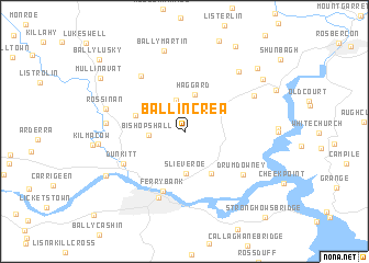 map of Ballincrea