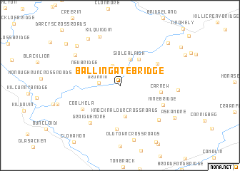 map of Ballingate Bridge