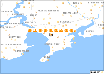 map of Ballinruan Cross Roads