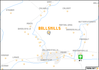 map of Balls Mills