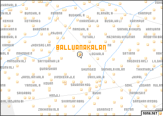 map of Balluāna Kalān