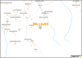 map of Bāllūjeh