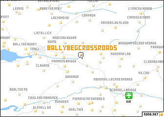 map of Ballybeg Cross Roads