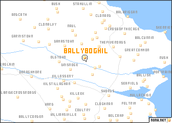 map of Ballyboghil