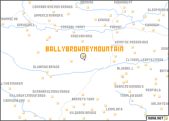 map of Ballybrowney Mountain