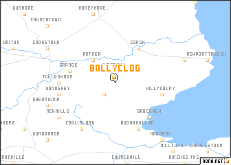 map of Ballyclog