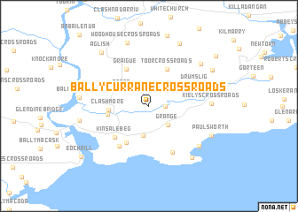 map of Ballycurrane Cross Roads