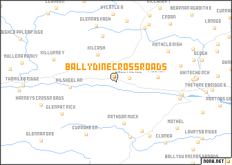 map of Ballydine Cross Roads