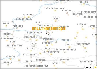 map of Ballyhane Bridge