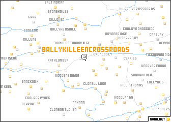 map of Ballykilleen Cross Roads