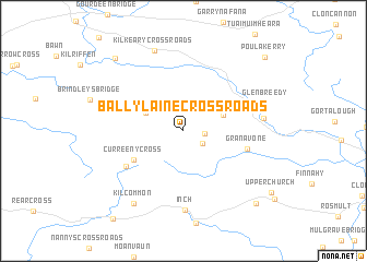 map of Ballylaine Cross Roads