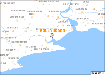 map of Ballymadog