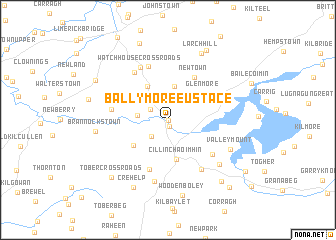 map of Ballymore Eustace