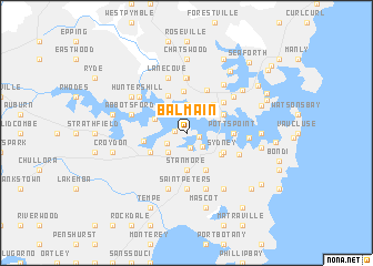 præambel Forbavselse Rød Balmain (Australia) map - nona.net