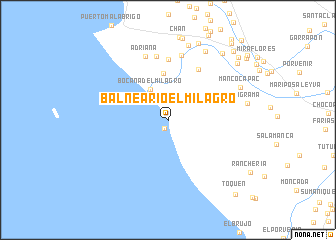 map of Balneario El Milagro