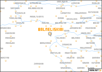 map of Balneliškiai