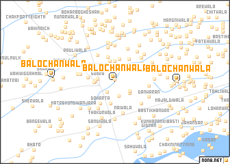 map of Balochānwāla