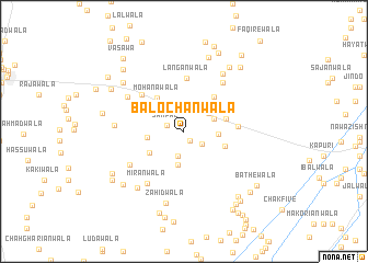 map of Balochānwāla