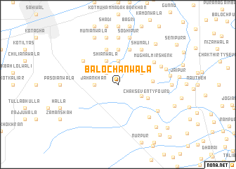 map of Balochānwāla