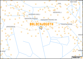 map of Baloch jo Goth