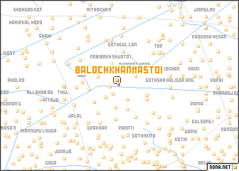 map of Baloch Khān Mastoi