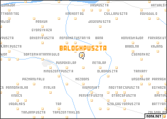 map of Baloghpuszta