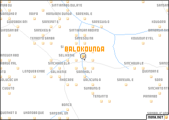 map of Balo Kounda