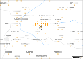 map of Balones
