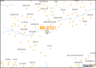 map of Balotići