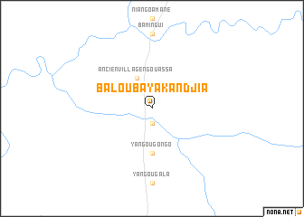 map of Balouba Yakandjia