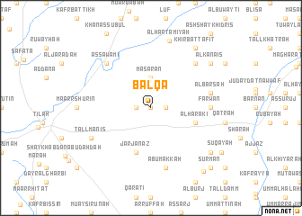 map of Balqāʼ