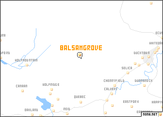 map of Balsam Grove