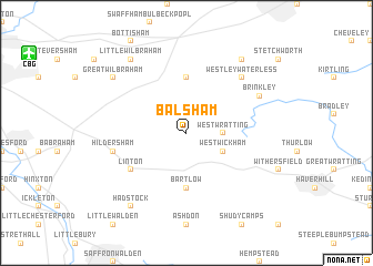 map of Balsham