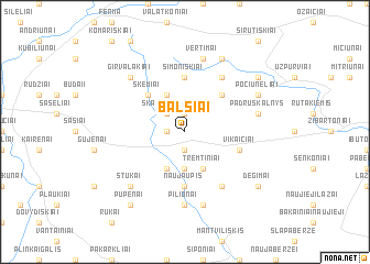 map of Balsiai
