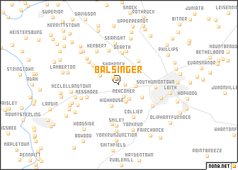 map of Balsinger